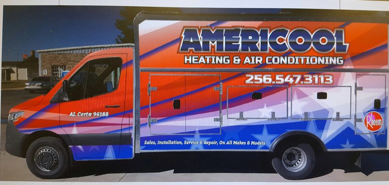 Americool Heating & Air Conditioning service truck